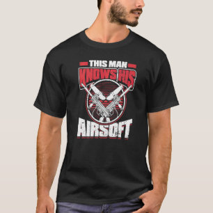 Camiseta Mens Este Homem Conhece O Jogo De Combate À Aeroná