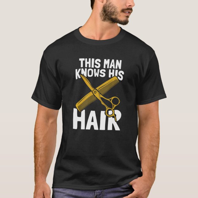 Camiseta Mens Este Homem Conhece O Salão De Cabelo Do Cabel (Frente)