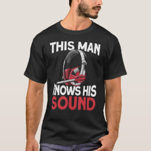 Camiseta Mens Este Homem Conhece O Seu Produtor De Música S