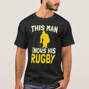 Camiseta Mens Este Homem Conhece O Sindicato Da Liga De Rug