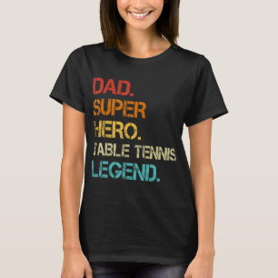 Camiseta Mens Estilo Vintage Pai Mesa Herói Legenda Tênis F