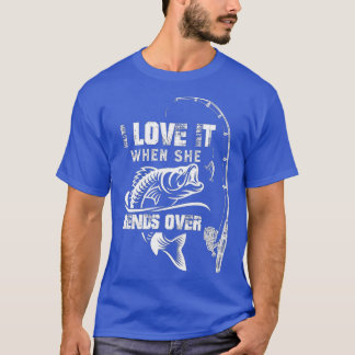 Camiseta Mens Eu Amo-O Quando Ela Se Aproxima - Pesca Engra