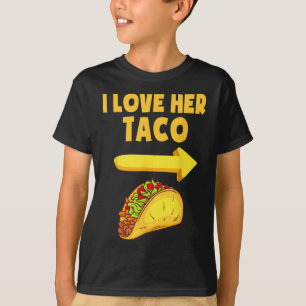 Camiseta Mens, Eu Amo Seu Taco Engraçado, Correspondendo Ca