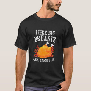 Camiseta Mens Eu Gosto De Grandes Peitos Graças À Piada Da