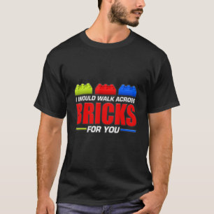 Camiseta Mens Eu Ia Caminhar Pelo Brick Por Sua Montagem En