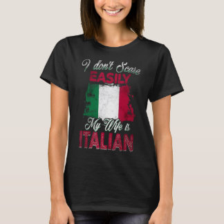 Camiseta Mens Eu Não Assusto Facilmente A Minha Esposa É It
