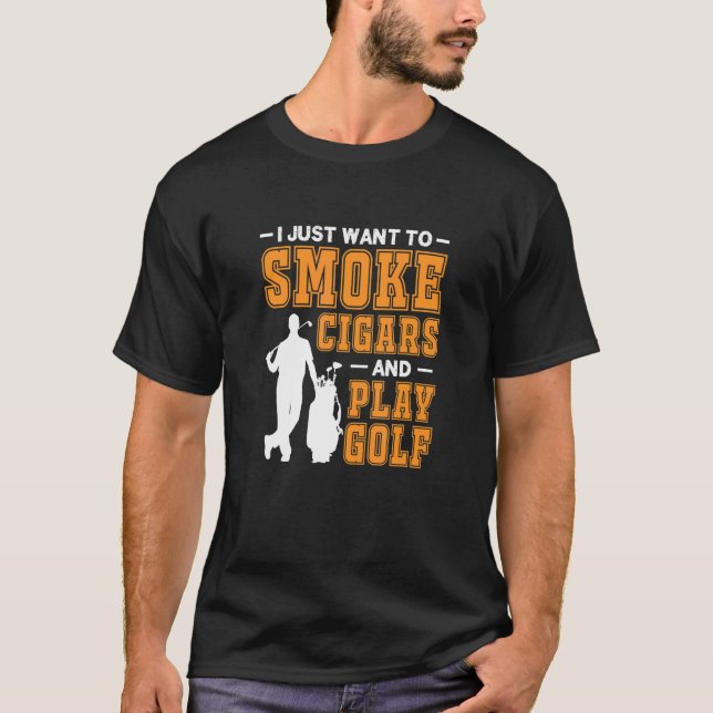 Camiseta Mens Eu Só Quero Fumar Cigarros E Tocar Cig De Gol (Frente)