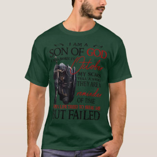 Camiseta Mens Eu Sou Filho De Deus Eu Era Nascer Em Outubro
