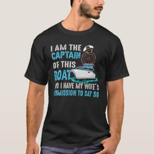 Camiseta Mens, eu sou o capitão deste navio divertido