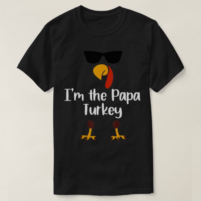 Camiseta Mens eu sou o Papa Turquia Dia de Ação de Graças G (Frente do Design)