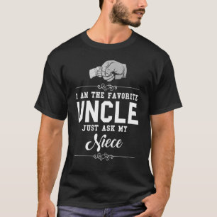 Camiseta Mens Eu Sou O Tio Favorito Apenas Pergunte A Meu D