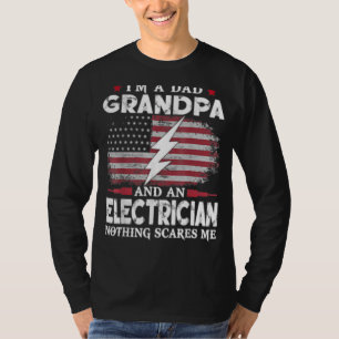 Camiseta Mens eu sou Pai Vovô Eletrico Nada me assusta