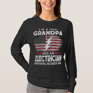 Camiseta Mens eu sou Pai Vovô Eletrico Nada me assusta