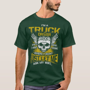 Camiseta Mens, eu sou um motorista de caminhão, faço o que