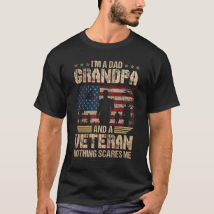 Camiseta Mens eu sou um Pai Vovô Veterano Dia 1