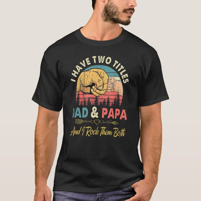 Camiseta Mens Eu Tenho Dois Títulos De Caminhoneiro E Pai I (Frente)