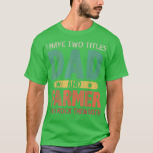 Camiseta Mens Eu Tenho Dois Títulos De Pai E Gordura Vintag