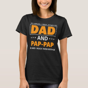 Camiseta Mens Eu Tenho Dois Títulos De Pai E Pap De Vovô