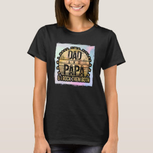 Camiseta Mens Eu Tenho Dois Títulos De Pai E Papa Eu Os Aro