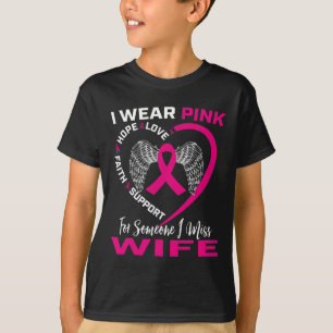 Camiseta Mens Eu Visto Rosa Para A Memória Do Cancer Da Min