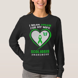 Camiseta Mens Eu Visto Verde Para Minha Consciência Da Esco
