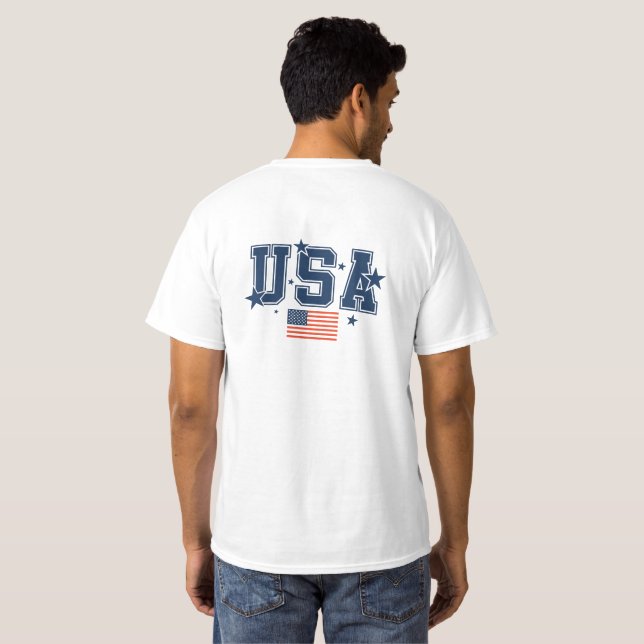 Camiseta Mens EUA  (Parte Traseira Completa)