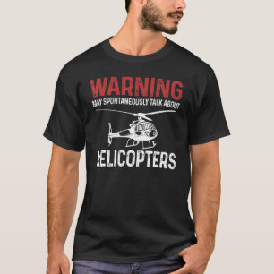 Camiseta Mens Fala Sobre Piloto E Aviação De Helicópteros