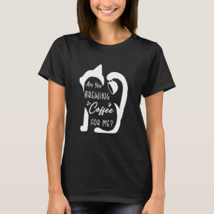 Camiseta Mens Fanny Cat Dizendo Gato Humor De Café