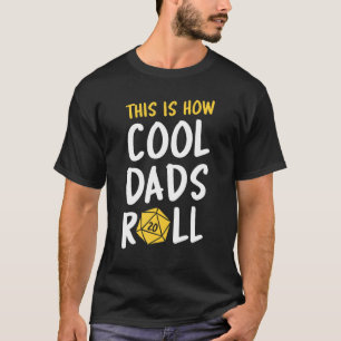 Camiseta Mens Fantasy Tabletop Rpg Roleplay Dice D20 Pai