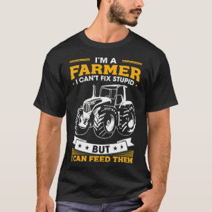 Camiseta Mens Farming Trator Lover Eu sou um fazendeiro Eu 