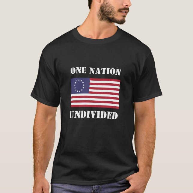 Camiseta Mens Fashion Novelty ONE NATION UNDIVIDIDO (Frente)