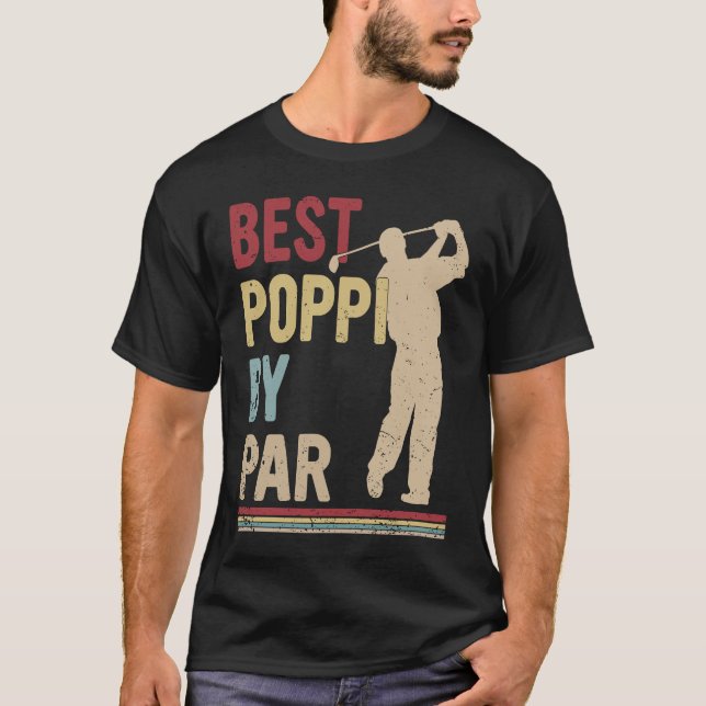 Camiseta Mens Father's Day Best Poppi By Par Golf  Poppi Go (Frente)