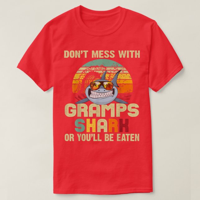 Camiseta Mens Fathers Day Gift For Papa  Dont Mess With Gra (Frente do Design)