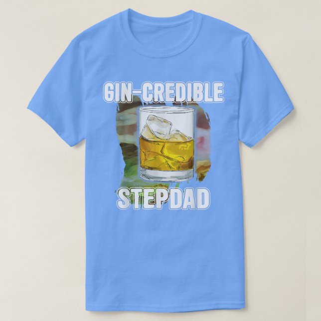 Camiseta Mens Fathers Day Gift Tee GinCredibile StepDad Fun (Frente do Design)