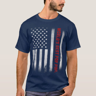 Camiseta Mens Fathers Day Gift Tee  World's Best Pop Pop Ev