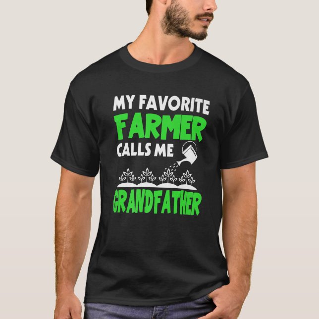 Camiseta Mens Father's Day My Favorite Farmer Calls Me Gran (Frente)