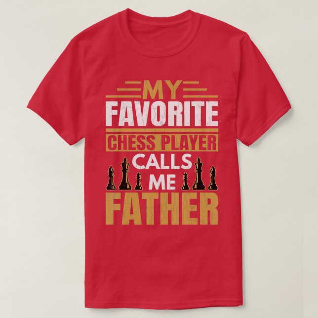 Camiseta Mens Favoritos Chess Player Me Chama Padre Funny S (Frente do Design)