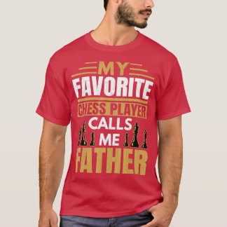 Camiseta Mens Favoritos Chess Player Me Chama Padre Funny S