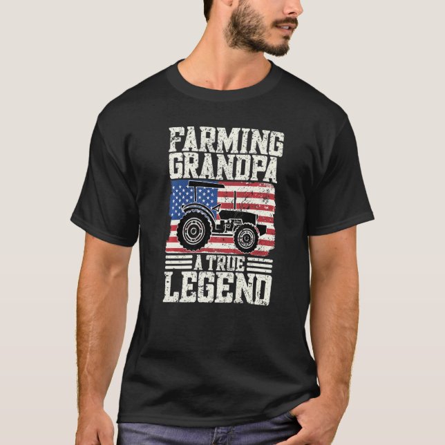 Camiseta Mens Fazendo O Vovô Uma Verdadeira Fazenda De Lege (Frente)