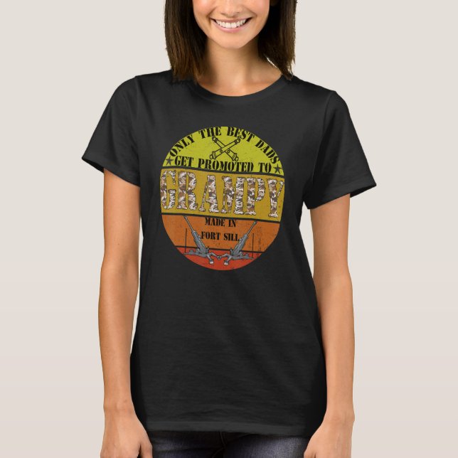 Camiseta Mens Feitos Em Forte Sill Grumpy Velho Campo Veter (Frente)