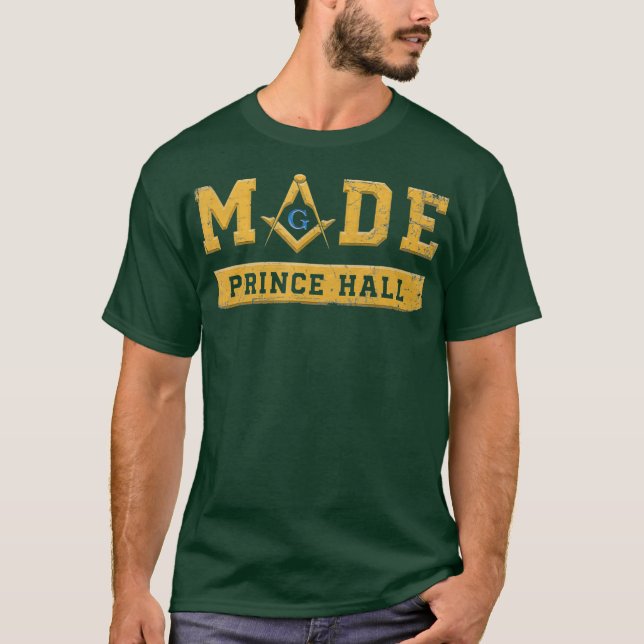Camiseta Mens Fez PHA Freemason Prince Hall Mason (Frente)