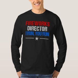 Camiseta Mens Fireworks Diretor Eu Lhe Lanço Em 4 De Julho