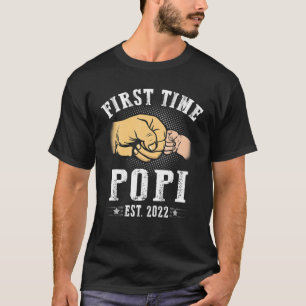 Camiseta Mens First Time Popi Est 2022 Promoted To New Dad