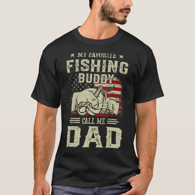 Camiseta Mens Fisher Dia de os pais Meu Amigo De Pesca Favo (Frente)
