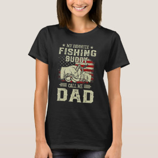 Camiseta Mens Fisher Fathers Day My Favorite Fishing Buddy 