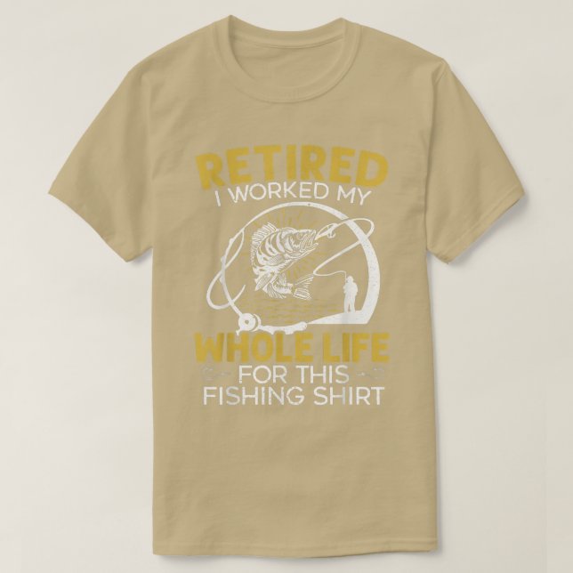 Camiseta Mens Fisher Gancho Pesca Vovô Pescador (Frente do Design)