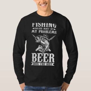 Camiseta Mens Fisher Pesca Resolve A Maioria Dos Meus Probl