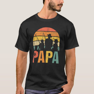 Camiseta Mens Fishing Papa  Father's Day Fisherman Dad Gran