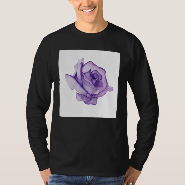Camiseta Mens flower blossom watercolor floral (Frente)