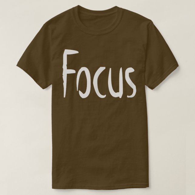 Camiseta Mens FOCUS Gym Malhação Workout Bodybuilding Motiv (Frente do Design)